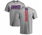 New York Giants #89 Mark Bavaro Ash Backer T-Shirt