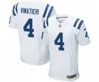 Indianapolis Colts #4 Adam Vinatieri Elite White Football Jersey