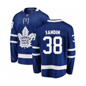 Toronto Maple Leafs #38 Rasmus Sandin Authentic Royal Blue Home Fanatics Branded Breakaway Hockey Jersey