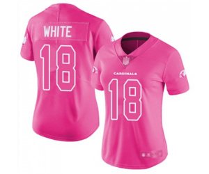 Women Arizona Cardinals #18 Kevin White Limited Pink Rush Fashion Football Jersey