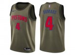 Detroit Pistons #4 Joe Dumars Green Salute to Service NBA Swingman Jersey