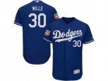 Los Angeles Dodgers #30 Maury Wills Royal Blue Flexbase Authentic Collection MLB Jersey