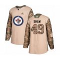 Winnipeg Jets #49 Logan Shaw Authentic Camo Veterans Day Practice Hockey Jersey