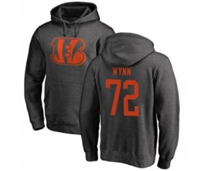 Cincinnati Bengals #72 Kerry Wynn Ash One Color Pullover Hoodie
