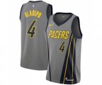 Indiana Pacers #4 Victor Oladipo Swingman Gray Basketball Jersey - City Edition