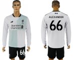 2017-18 Liverpool 66 ALEXANDER Away Long Sleeve Soccer Jersey