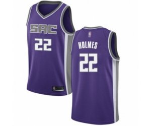 Sacramento Kings #22 Richaun Holmes Swingman Purple Basketball Jersey - Icon Edition
