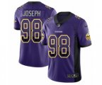 Minnesota Vikings #98 Linval Joseph Limited Purple Rush Drift Fashion NFL Jersey