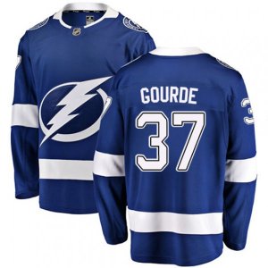 Tampa Bay Lightning #37 Yanni Gourde Fanatics Branded Royal Blue Home Breakaway NHL Jersey