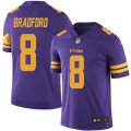 Minnesota Vikings #8 Sam Bradford Limited Purple Rush Vapor Untouchable NFL Jersey