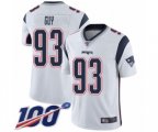 New England Patriots #93 Lawrence Guy White Vapor Untouchable Limited Player 100th Season Football Jersey