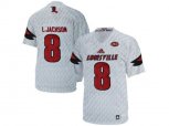 2016 Men's Louisville Cardinals Lamar Johnson 8 College Football Authentic Jersey - White