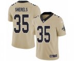 New Orleans Saints #35 Marcus Sherels Limited Gold Inverted Legend Football Jersey