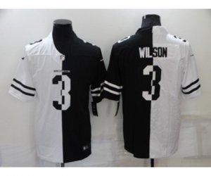 Nike Denver Broncos #3 Russell Wilson Black And White Split Vapor Untouchable Limited Jersey