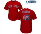 Boston Red Sox #15 Dustin Pedroia Replica Red Alternate Home Cool Base Baseball Jersey