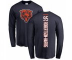 Chicago Bears #95 Roy Robertson-Harris Navy Blue Backer Long Sleeve T-Shirt