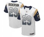 Los Angeles Rams #29 Eric Dickerson Elite White Road Drift Fashion Football Jersey