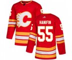 Calgary Flames #55 Noah Hanifin Authentic Red Alternate Hockey Jersey