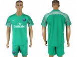 Paris Saint-Germain Blank Green Goalkeeper Soccer Club Jersey
