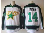 Dallas Stars #14 Jamie Benn White Road Authentic Stitched NHL Jersey