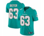 Miami Dolphins #63 Michael Deiter Aqua Green Team Color Vapor Untouchable Limited Player Football Jersey