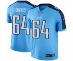 Tennessee Titans #64 Nate Davis Limited Light Blue Rush Vapor Untouchable Football Jersey