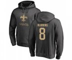 New Orleans Saints #8 Archie Manning Ash One Color Pullover Hoodie