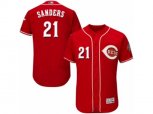 Cincinnati Reds #21 Reggie Sanders Red Flexbase Authentic Collection MLB Jersey