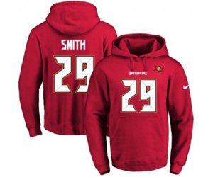Tampa Bay Buccaneers #29 Ryan Smith Red Name & Number Pullover Hoodie