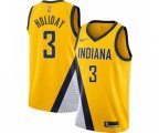 Indiana Pacers #3 Aaron Holiday Swingman Gold Finished Basketball Jersey - Statement Edition