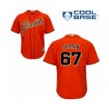 San Francisco Giants #67 Sam Selman Authentic Orange Alternate Cool Base Baseball Player Jersey
