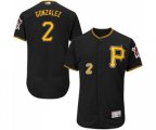 Pittsburgh Pirates #2 Erik Gonzalez Black Alternate Flex Base Authentic Collection Baseball Jersey