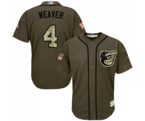 Baltimore Orioles #4 Earl Weaver Authentic Green Salute to Service Baseball Jersey