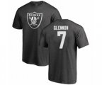 Oakland Raiders #7 Mike Glennon Ash One Color T-Shirt