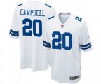 Dallas Cowboys #20 Ibraheim Campbell Game White Football Jersey