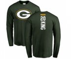 Green Bay Packers #20 Kevin King Green Backer Long Sleeve T-Shirt