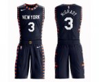 New York Knicks #3 Tracy McGrady Swingman Navy Blue Basketball Suit Jersey - City Edition