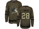 Adidas San Jose Sharks #28 Timo Meier Green Salute to Service Stitched NHL Jersey