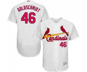 St. Louis Cardinals #46 Paul Goldschmidt White Home Flex Base Authentic Collection Baseball Jersey
