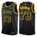 Los Angeles Lakers #73 Dennis Rodman Swingman Black NBA Jersey - City Edition