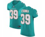Miami Dolphins #39 Larry Csonka Elite Aqua Green Team Color Football Jersey