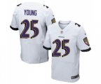 Baltimore Ravens #25 Tavon Young Elite White Football Jersey