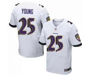 Baltimore Ravens #25 Tavon Young Elite White Football Jersey