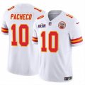Kansas City Chiefs 10 Isiah Pacheco White 2023 F U S E Vapor Untouchable Limited Stitched 2024 Super Bowl LVIII Jersey