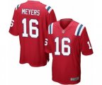 New England Patriots #16 Jakobi Meyers Game Red Alternate Football Jersey