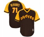 San Diego Padres Edward Olivares Replica Brown Alternate Cooperstown Cool Base Baseball Player Jersey