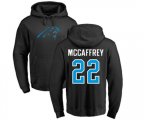 Carolina Panthers #22 Christian McCaffrey Black Name & Number Logo Pullover Hoodie