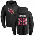 Arizona Cardinals #28 Jamar Taylor Black Name & Number Logo Pullover Hoodie