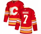 Calgary Flames #7 TJ Brodie Authentic Red Alternate Hockey Jersey
