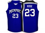 Memphis Tigers Derrick Rose #23 College Basketball Throwback Jersey - Royal Blue